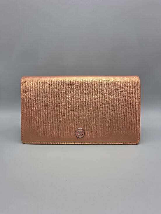 CHANEL Handbags - CHANEL Classic Authentic Rose Gold Wallet/Clutch